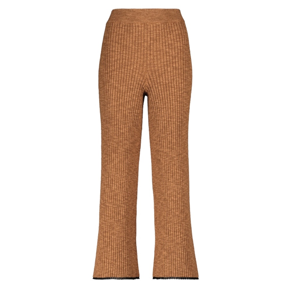 Proenza Schouler White Label Fine Gauge Rib Knit Pants in Chestnut (XS)